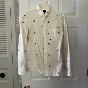 J. Crew Men's Shirt with Parrot Bird Print